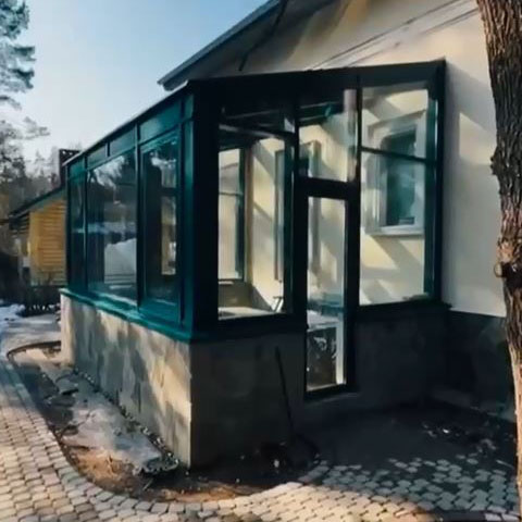 Терраса с остеклением видео 1
